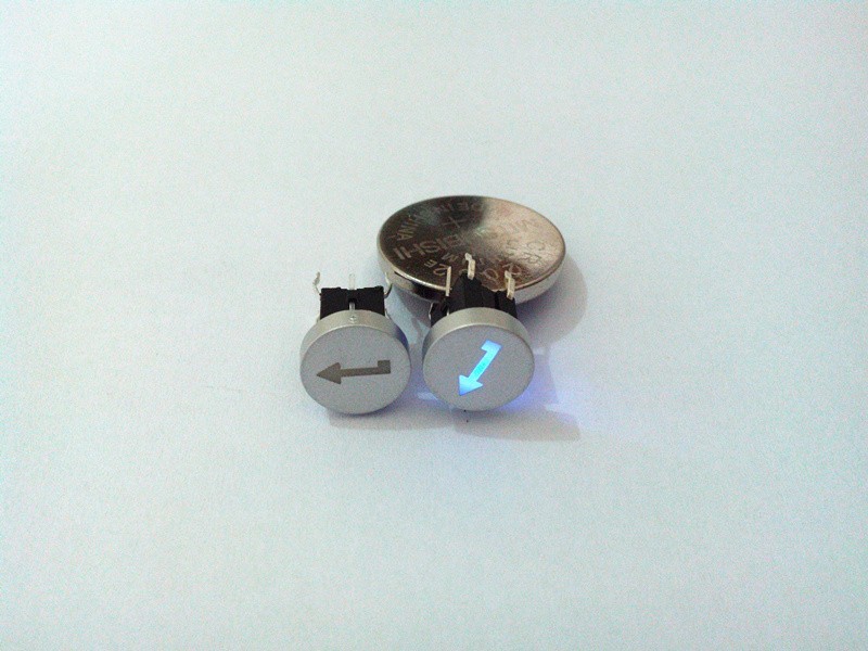 5pcs Blue Led Dia 10mm Cap ENTER 12V Momentary Tact Push Button Switch