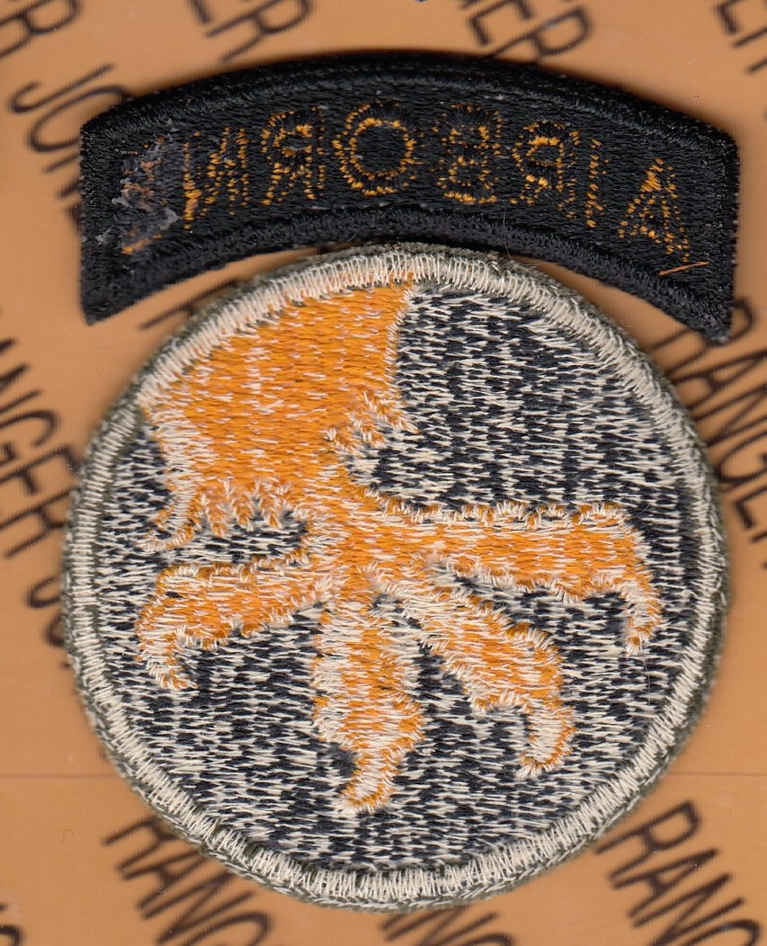 US Army 17th Airborne Division ~3.25" modern tab WWII patch set c/e