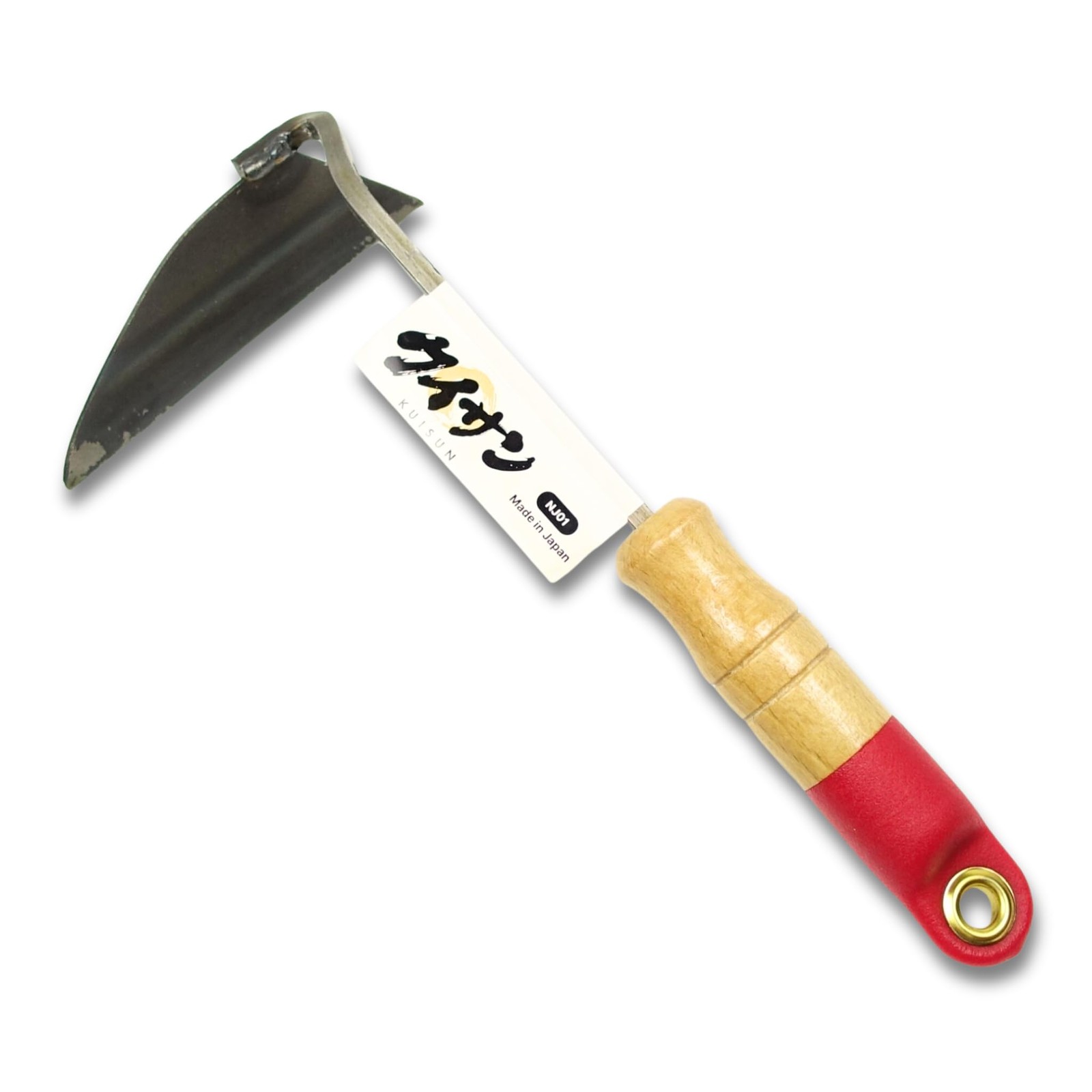 KUISUN Japanese Weeding Sickle Nejiri Gama - 11 inch Black, Brown, Red