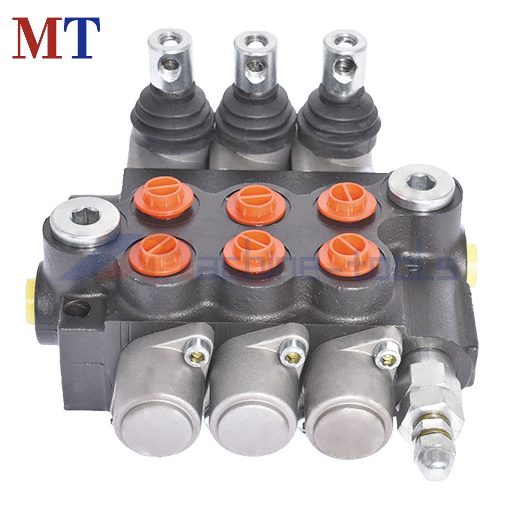 11 GPM Double Acting Adjustable 3-Spool Hydraulic Directional Control Valve