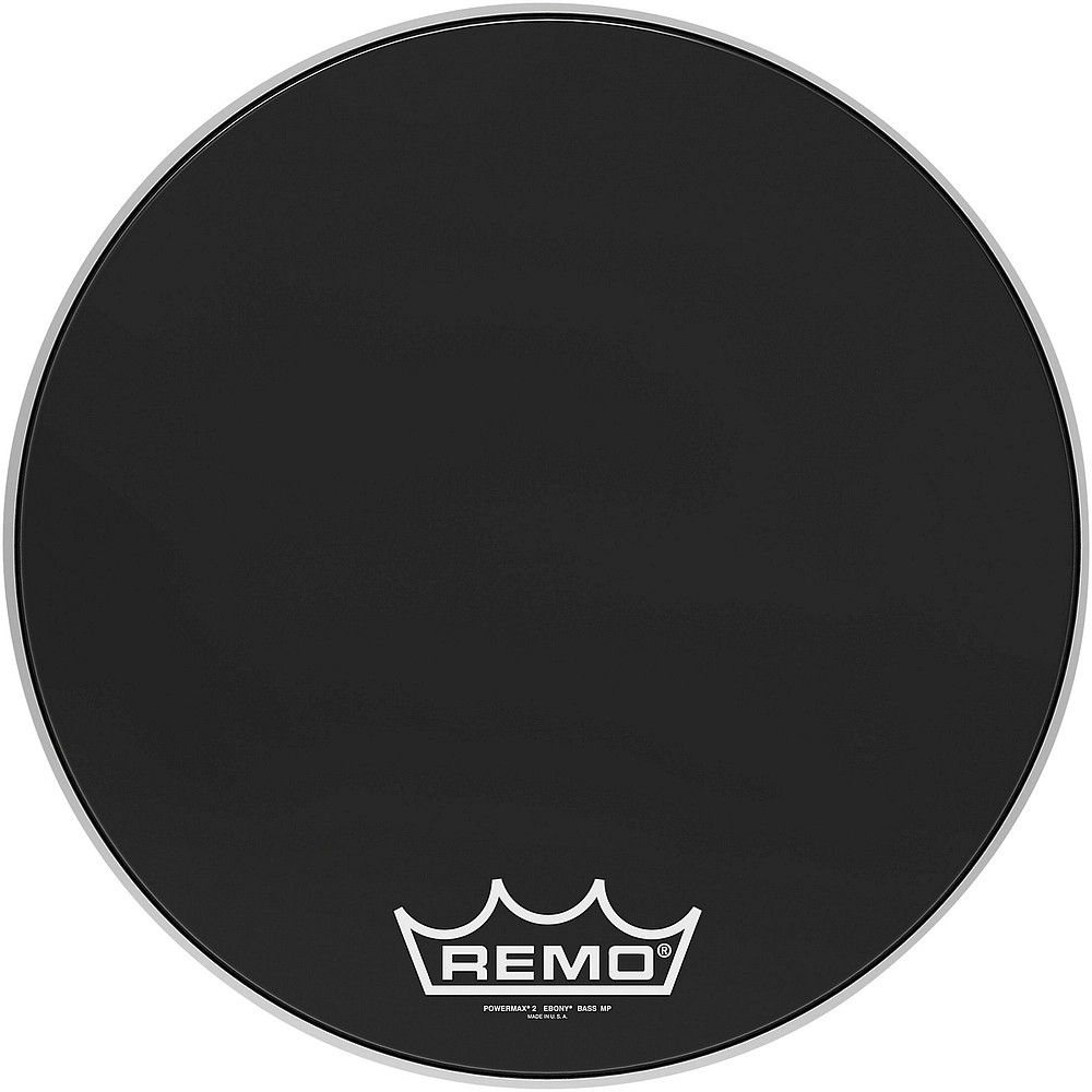 Remo Powermax 2 Ebony Crimplock Bass Drum Head 20 in.
