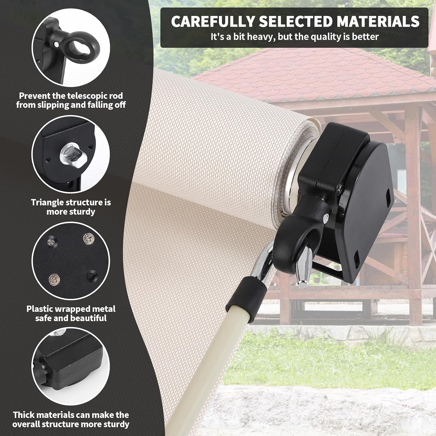 Cordless Bracket, Sunshade Replacement Accessory, Suitable for Coolaroo External