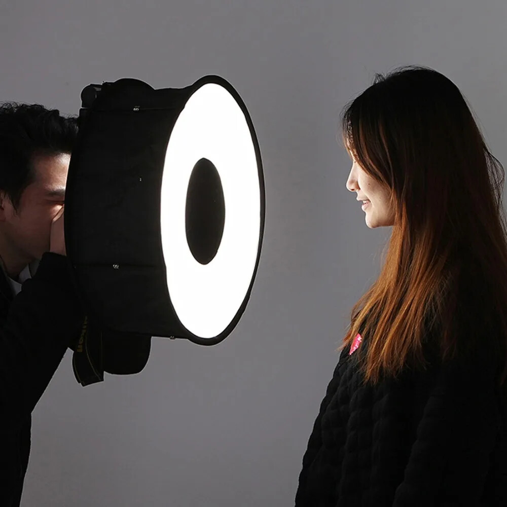 PULUZ Foldable Diffuser 45cm Soft box Round Style Ring Softbox Flash Light