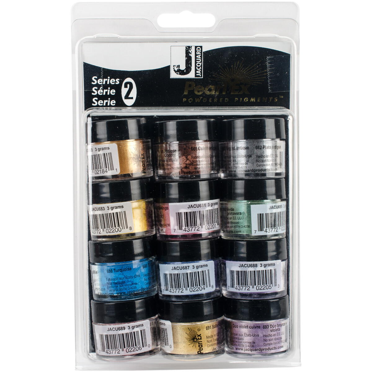 Jacquard Pearl Ex Powdered Pigments 3g 12/Pkg-Series 2 (Pack of 1)
