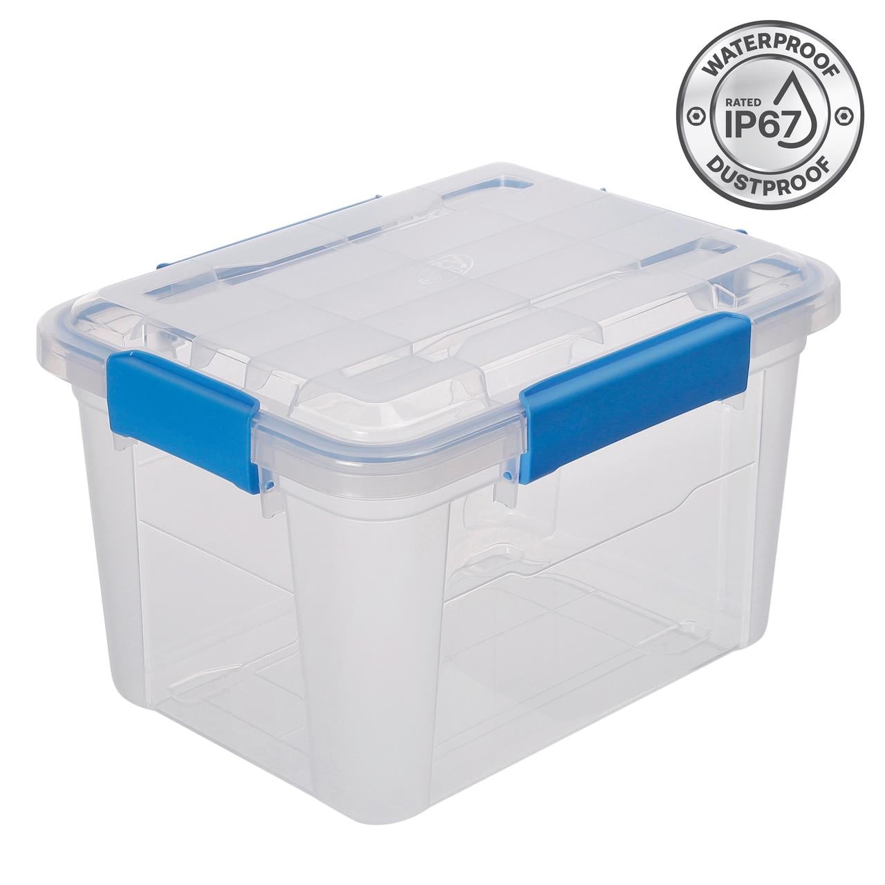 6 PACK WATERPROOF 4.7Gal/19Qt/18L STORAGE BOX IP67