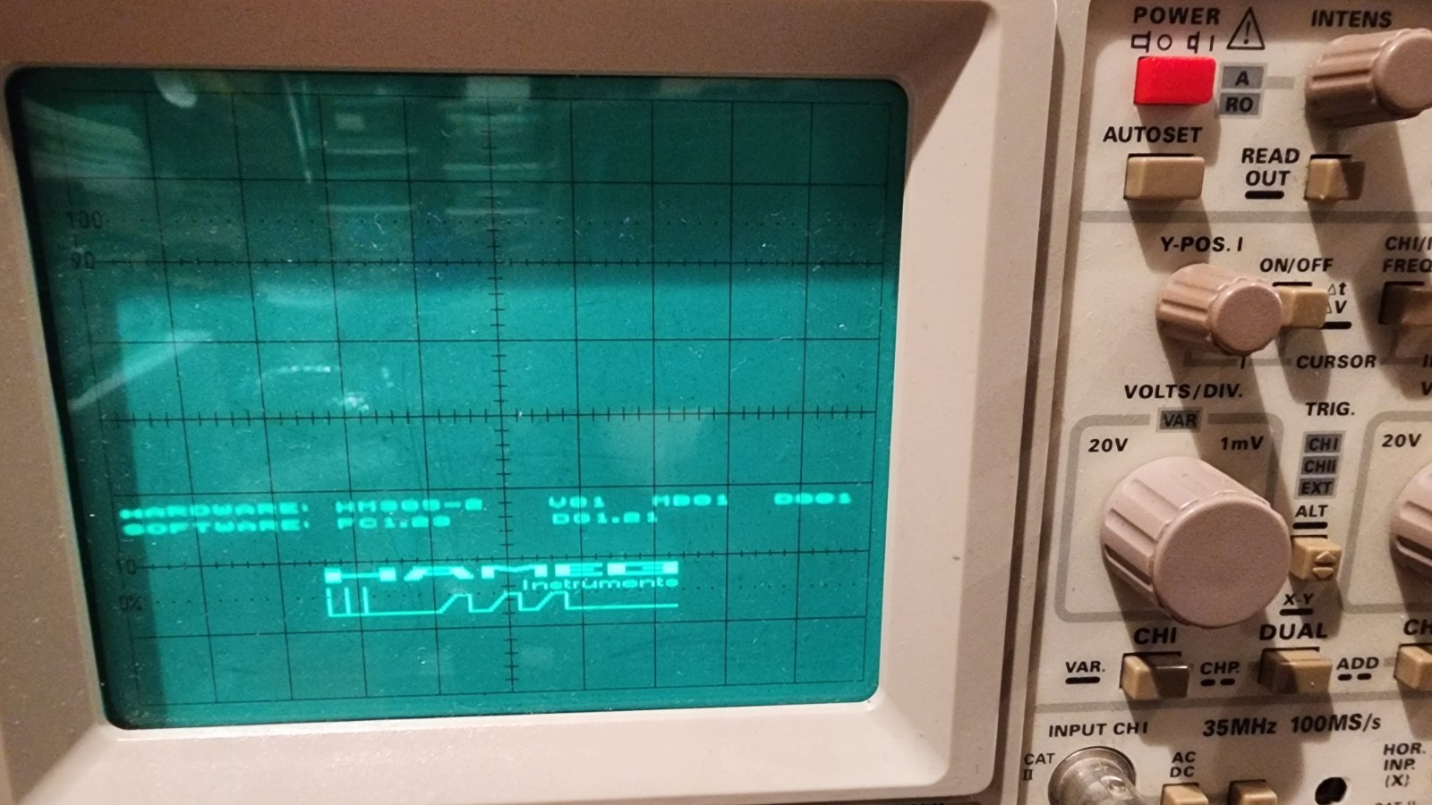 HAMEG HM305-2 35MHz Dual Channel Analog Oscilloscope Parts/Repair - AS-IS