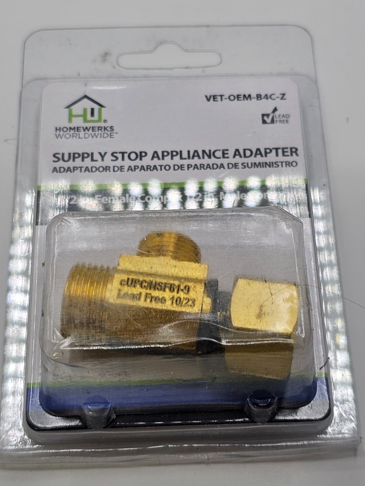 (QTY 10) Homewerks VET-OEM-B4C-Z Supply Stop Appliance Adapter Lead Free