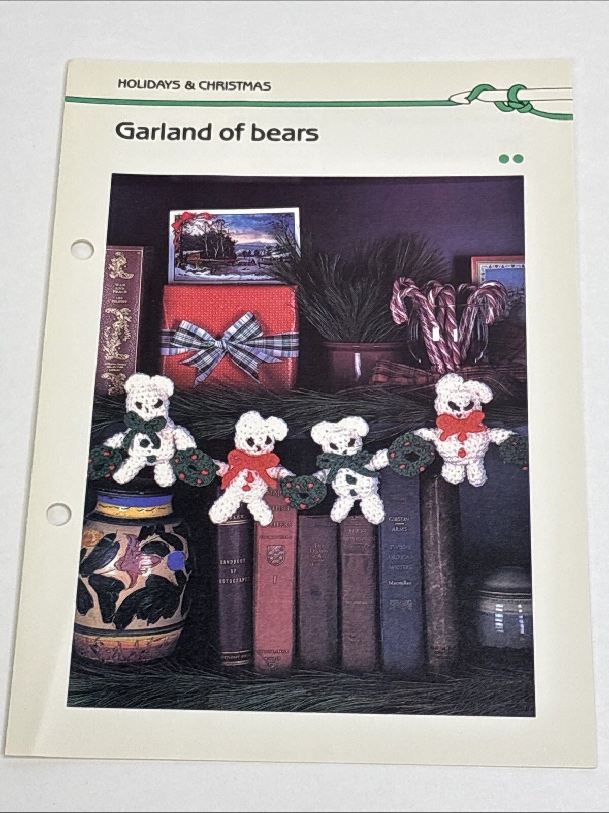 Garland of Bears Crochet Pattern Card Marshall Cavendish