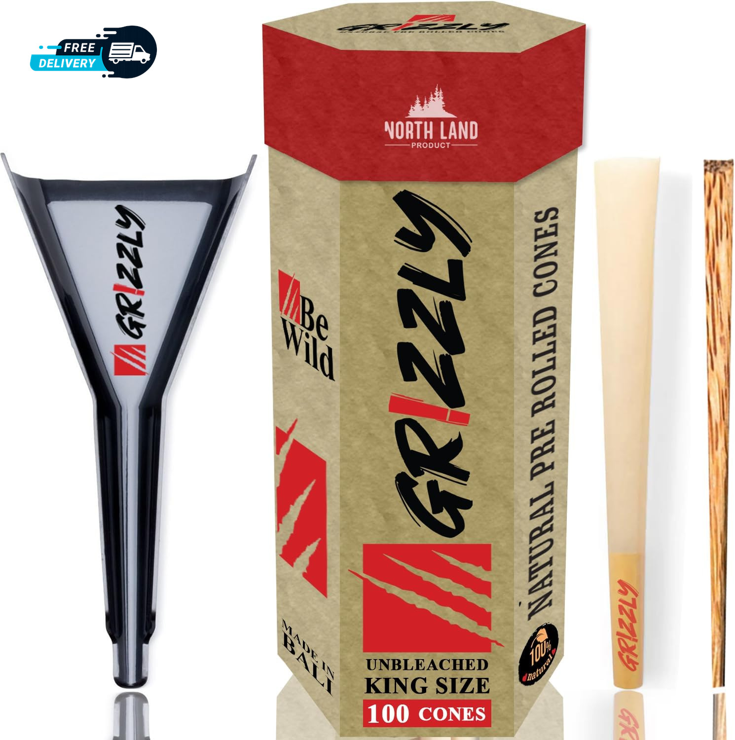 Pre Rolled Cones King Size Cones 100 Pack Organic Cones Natural Rolling Paper