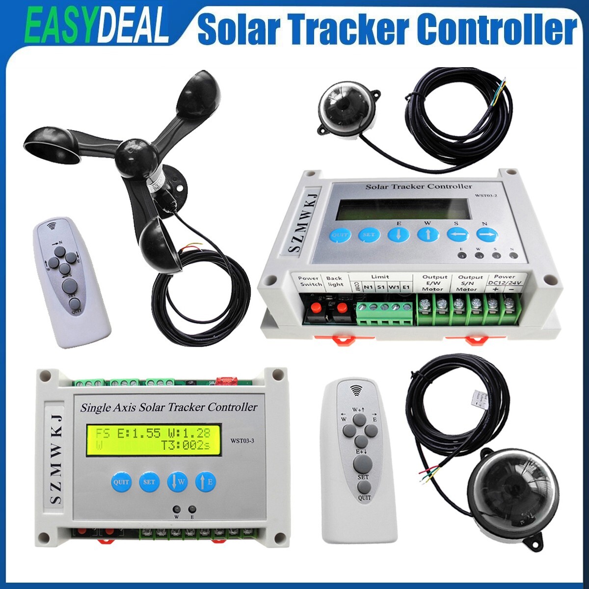 Solar Panel Tracking Single/Dual Axis Electronic LCD Solar Tracker Controller EL