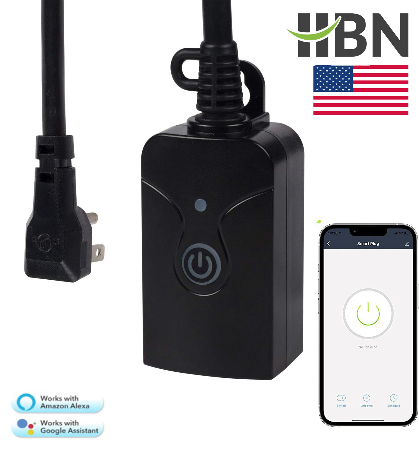 HBN Heavy Duty Outdoor Smart WiFi Plug Timer works with Alexa & Google Assistant