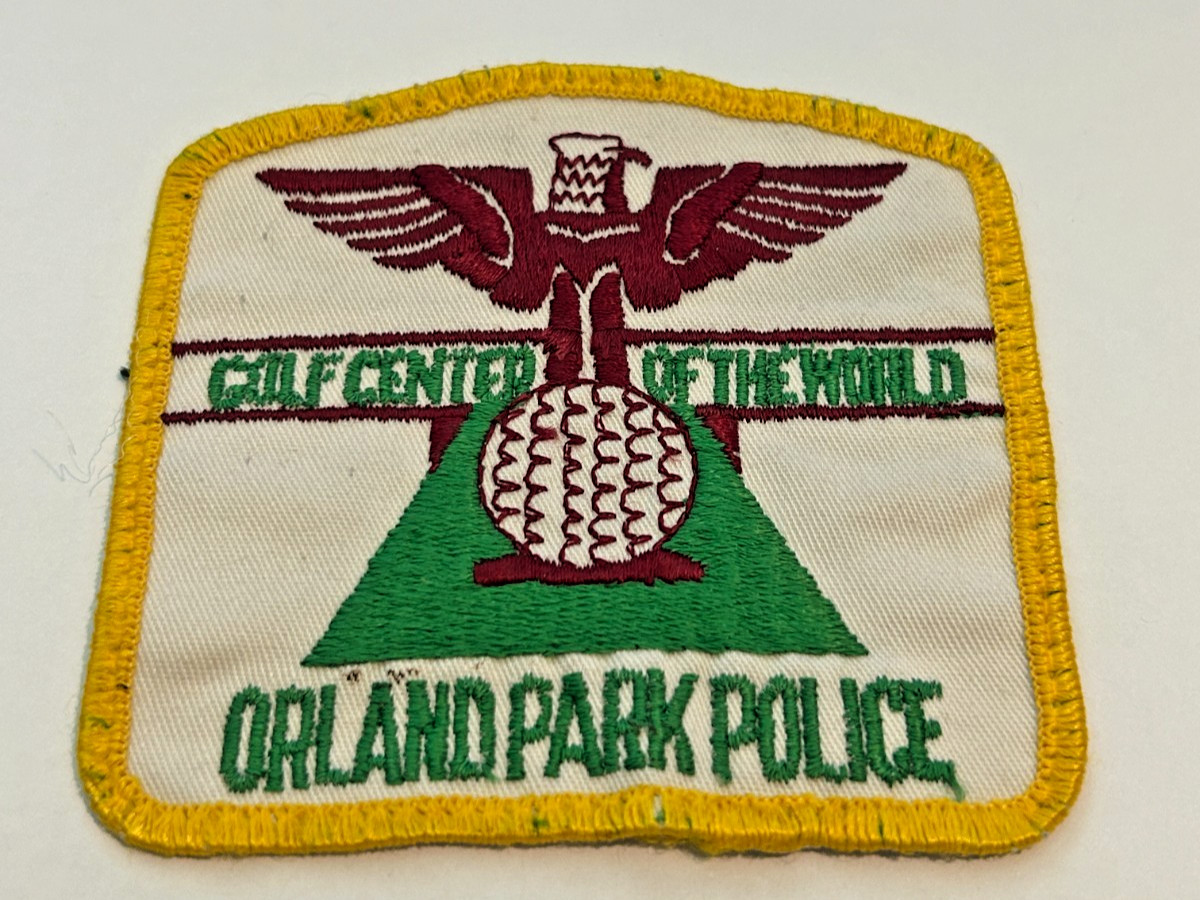Old Orland Park Illinois Police Patch Cloth Uniform Take Off