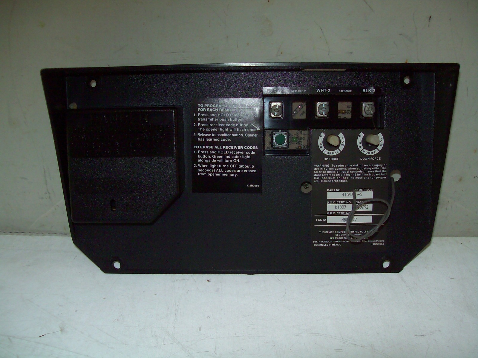 1992 Sears Craftsman Garage Door Opener GREEN Learn Button Logic Board NOS