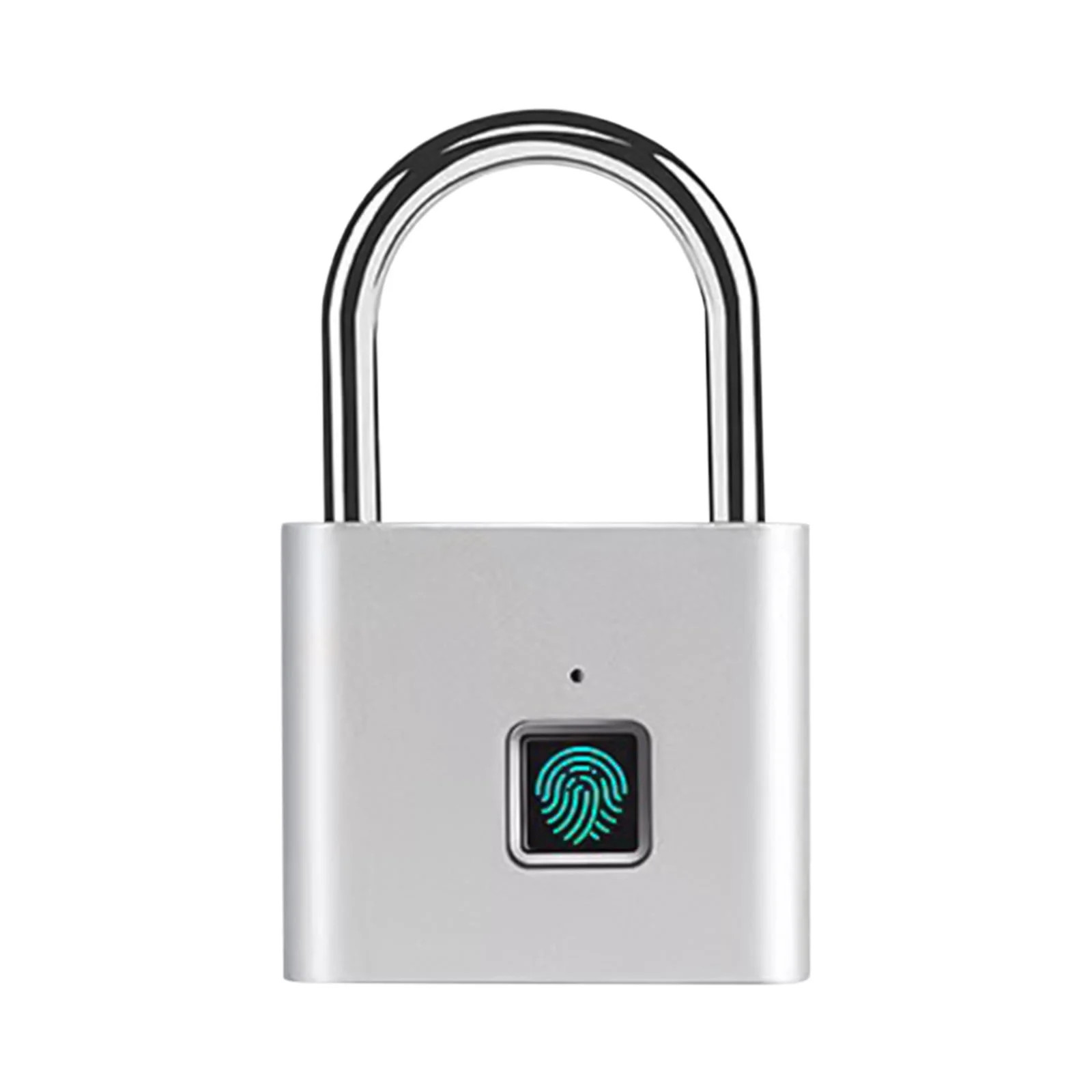 Smart fingerprint lock anti-theft keyless security padlock with USB cable, famil