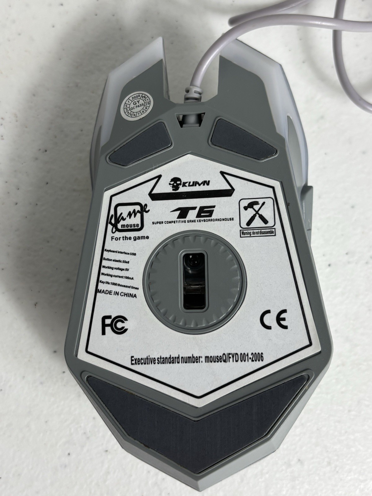 Kuiyn T6 Backlit USB Wired Ergonomic Gaming Mouse