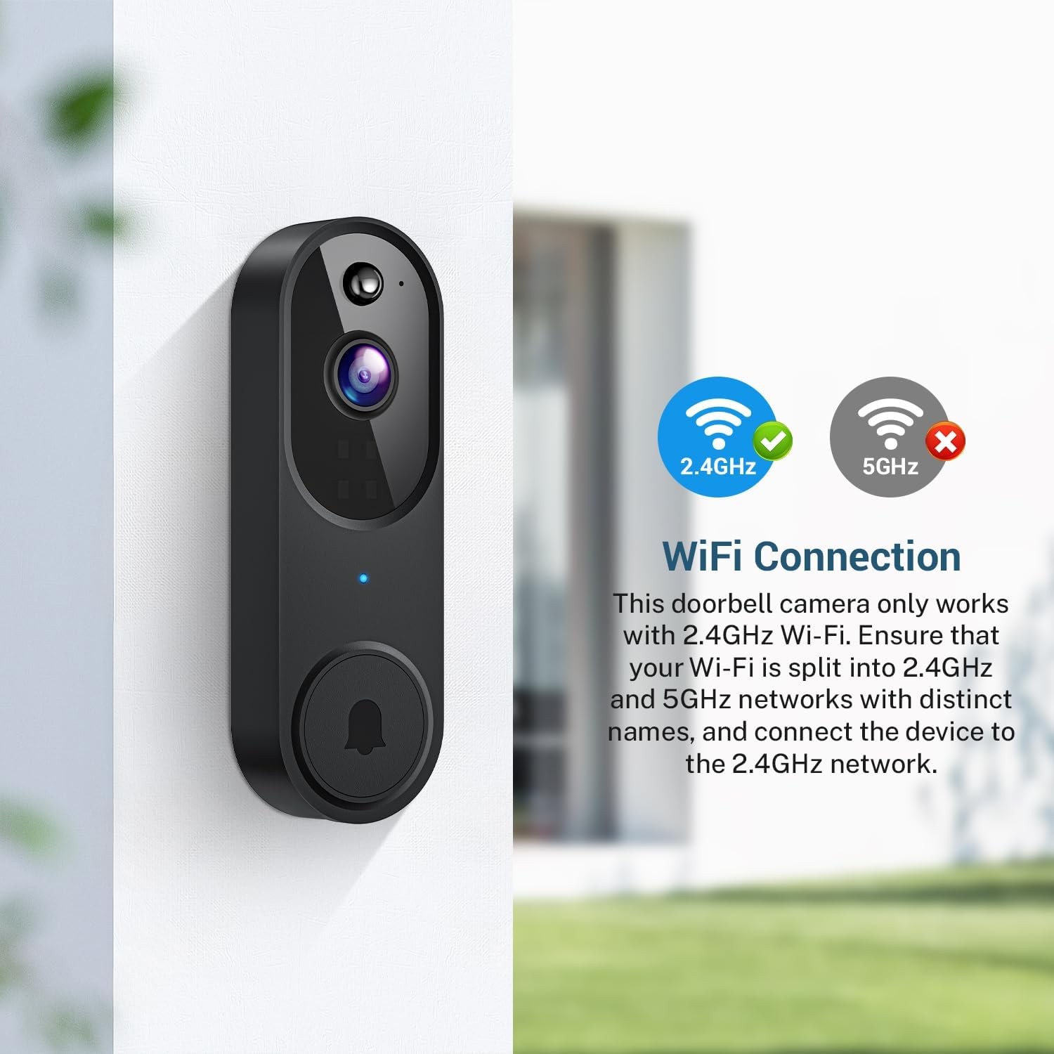 Smart Video Doorbell Camera Wireless, AI Human Detection and Instant Brown