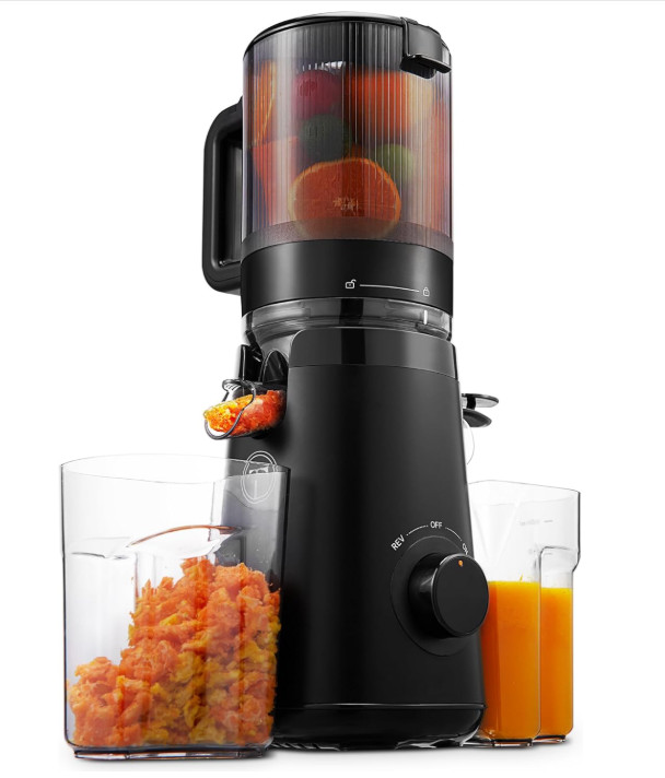 Extractor de Zumos Prensado en Frío Boca Extra Ancha 5.8" Alta Extracción