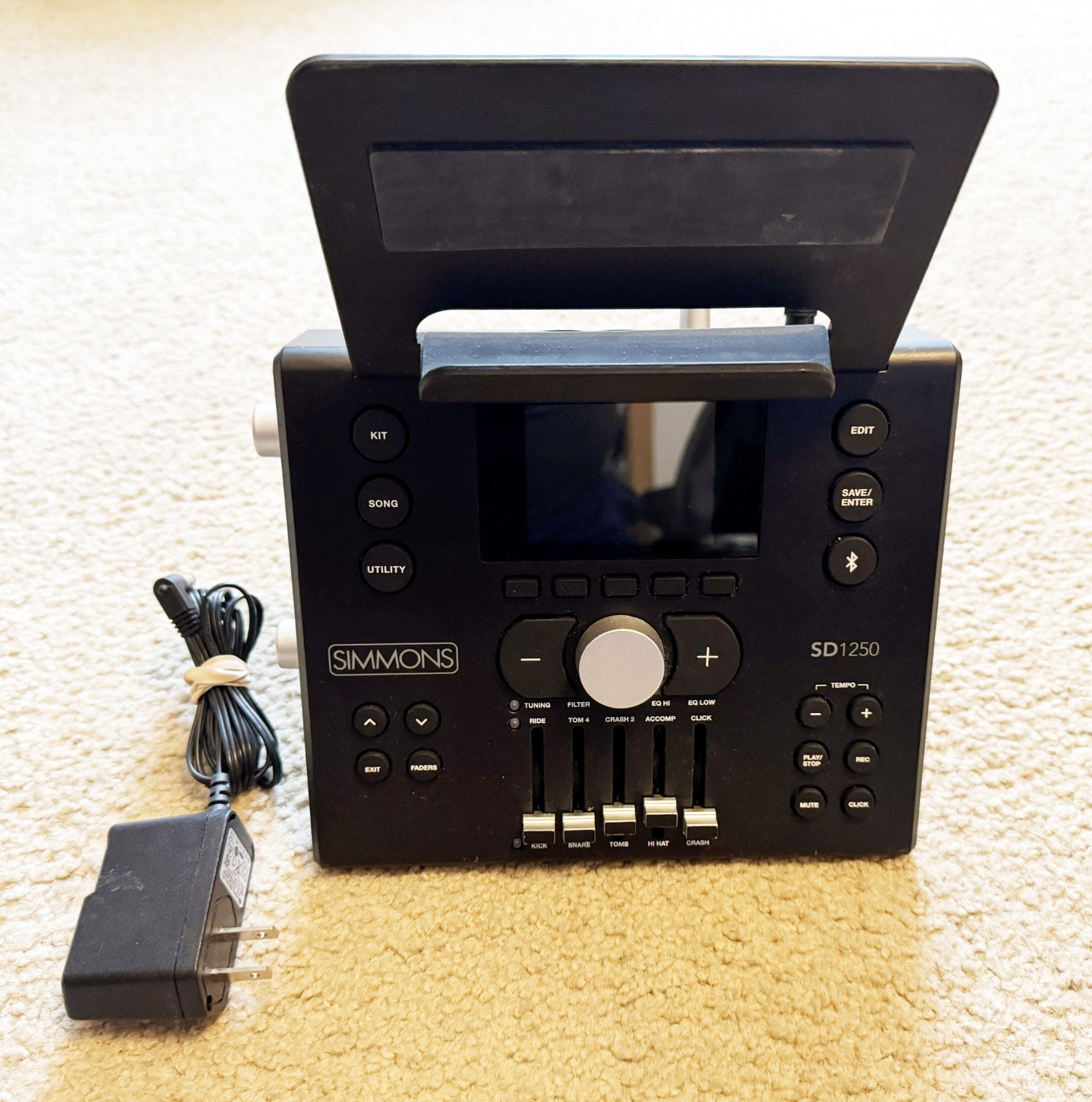 Simmons SD1250M Drum Module Brain Controller + Power Supply Tested Excellent