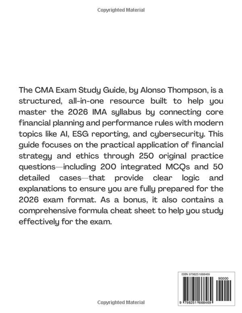 Certified Management Accountant Exam Study Guide 2026/2027: A comprehensive reso