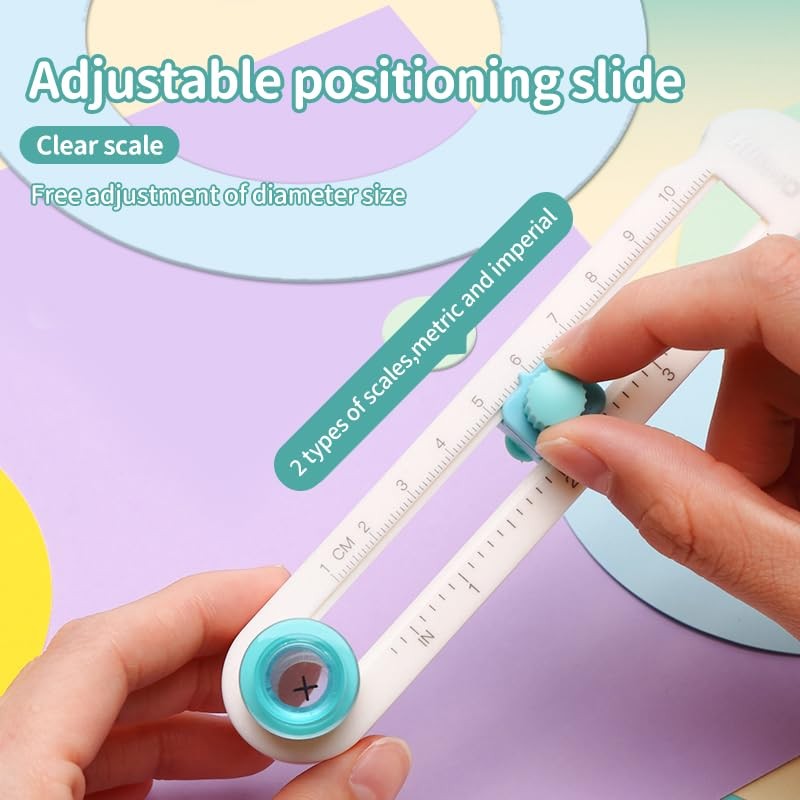 Circle Cutter, Circle Paper Cutter with 4PCS Replacement Blades, Adjustable A...