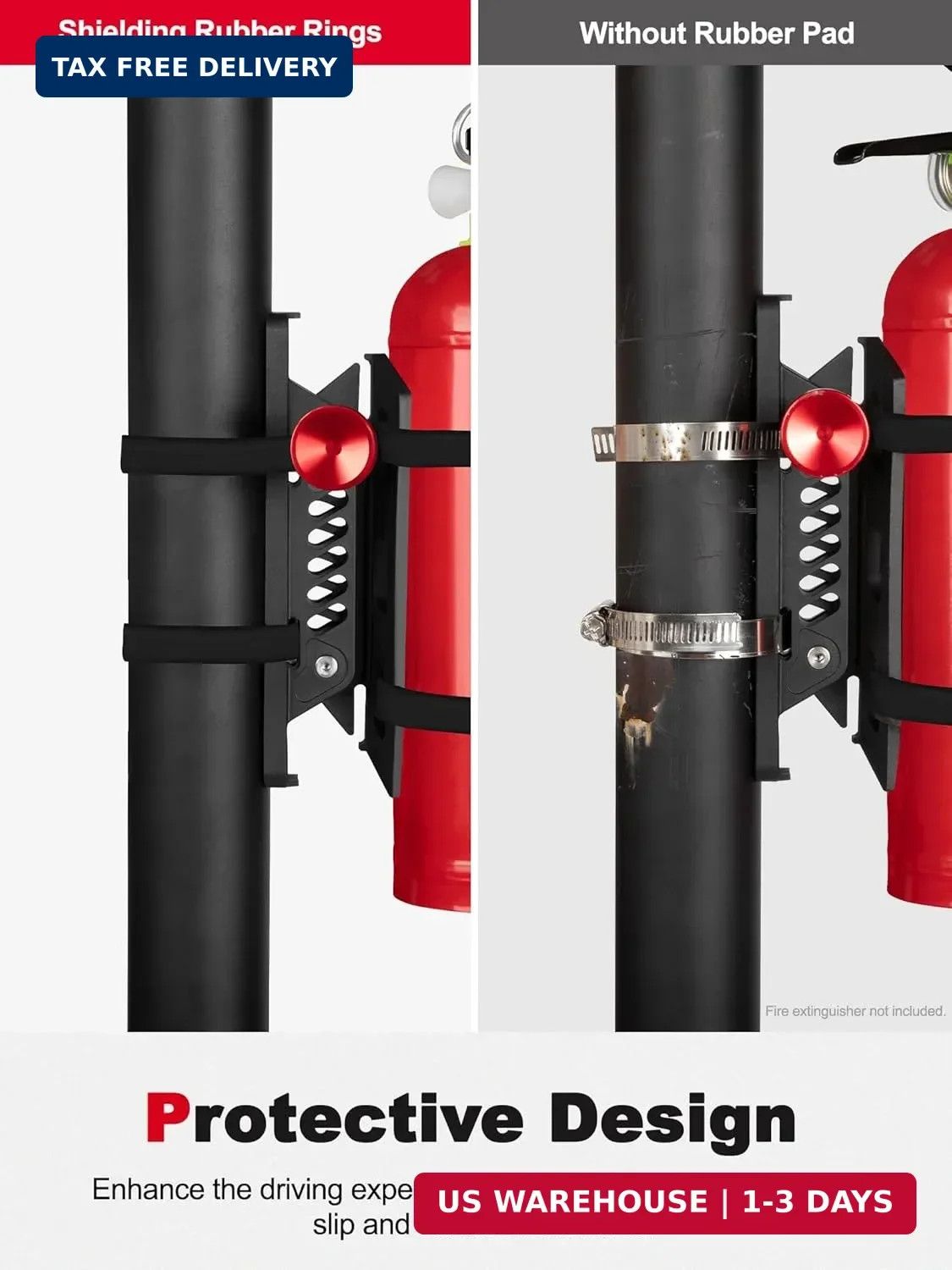 Adjustable Fire Extinguisher Mount, Easy Install on Roll Bar/ Cage Fire Extingui