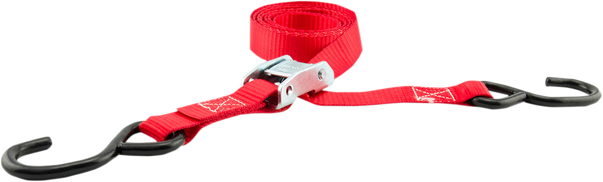 ERICKSON 05605 1 Inch x 5.5 Foot Cam Buckle Tie-Down 4 Pack Red
