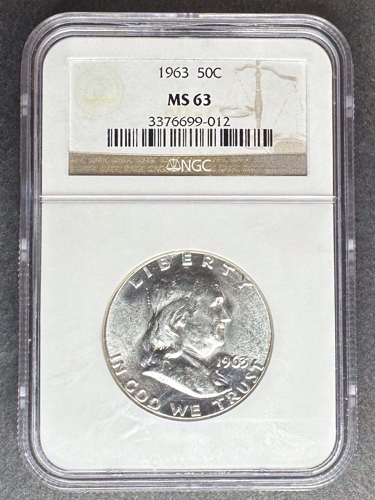1963 Franklin Half Dollar NGC MS-63, Buy 3 Items, Get $5 Off!!