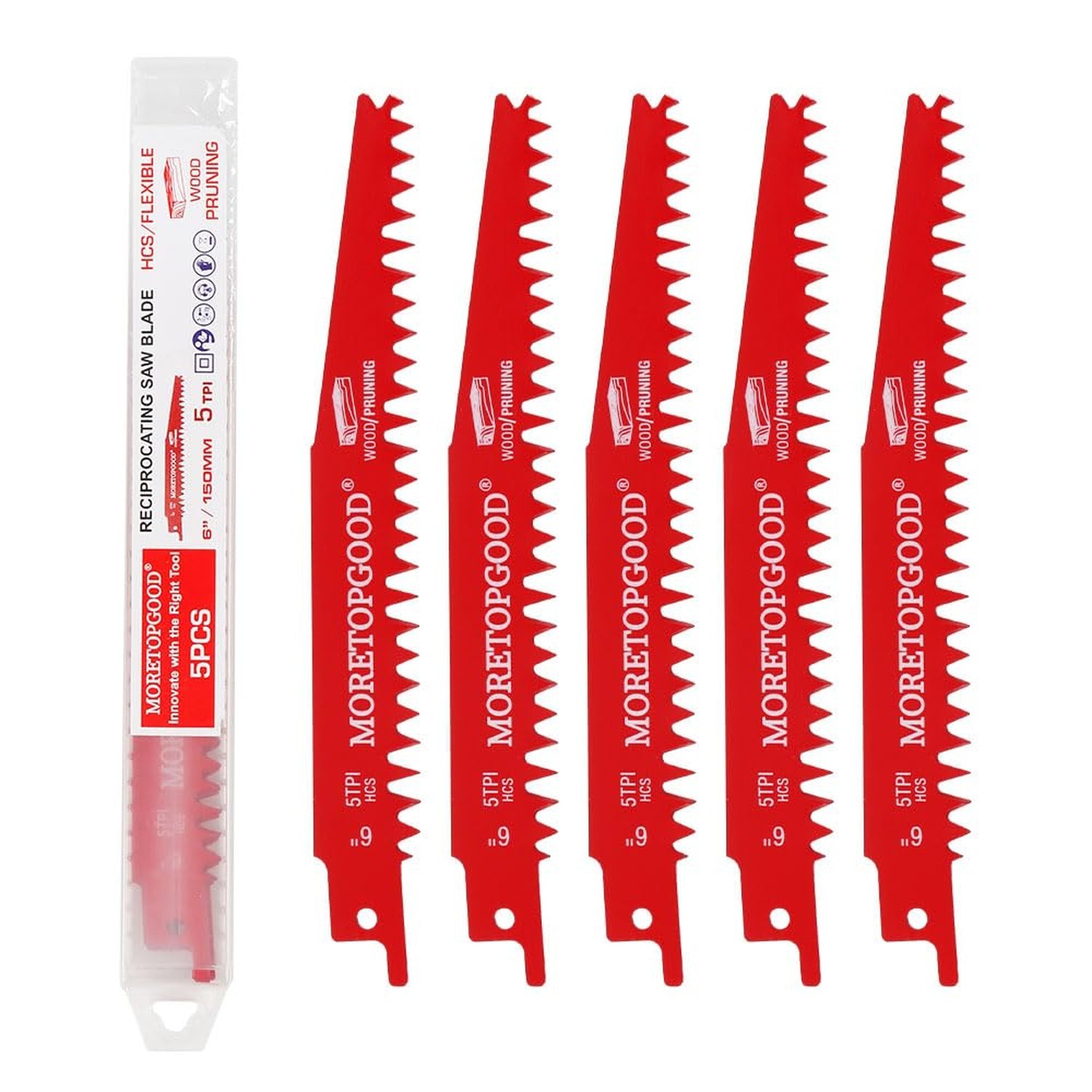 Wood Pruning Reciprocating Saw Blades,6 Inch Saw Blades for Trees Wood Cuttin...