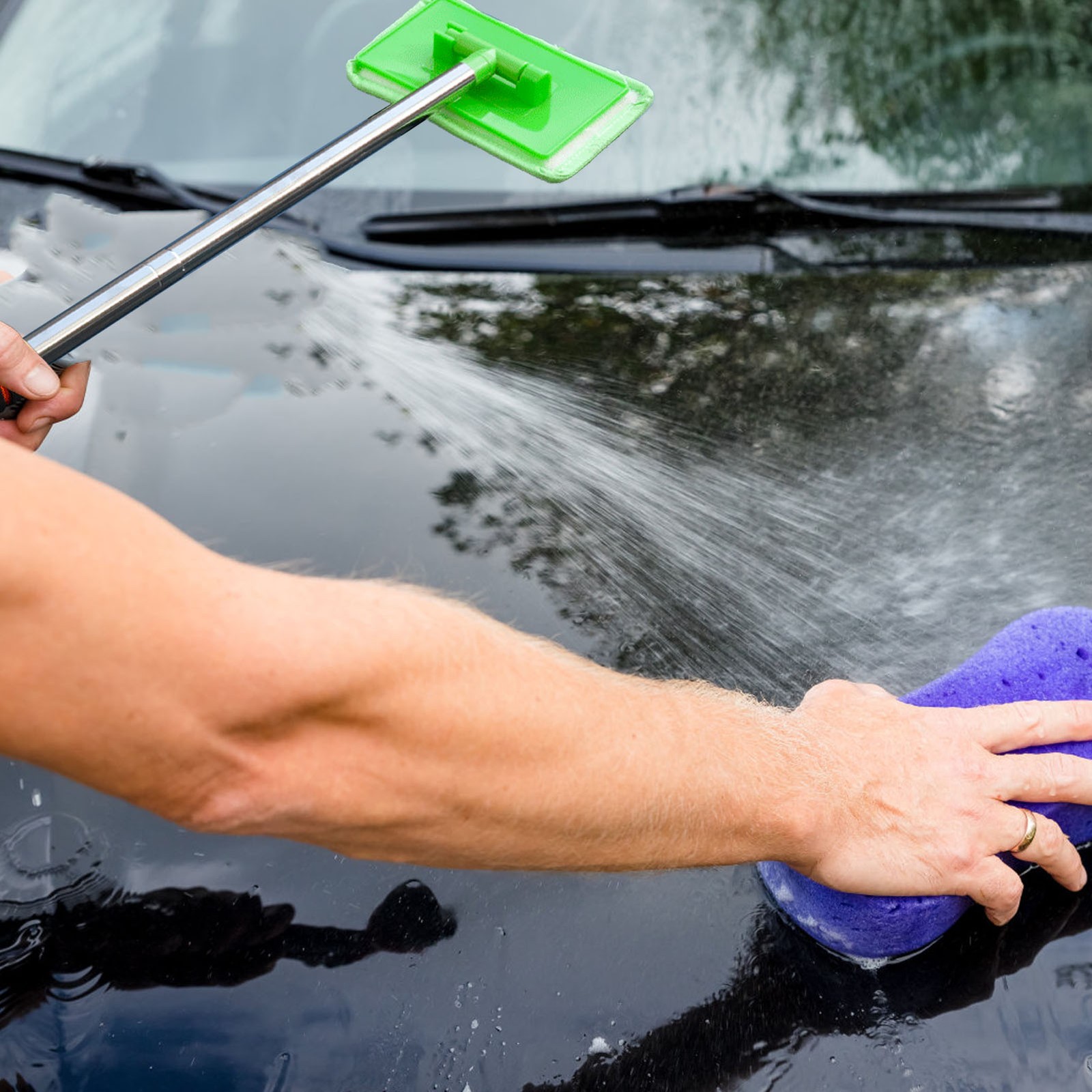 New Car  Cleaning Brush Microfiber Car Window Cleaner Retractable Car