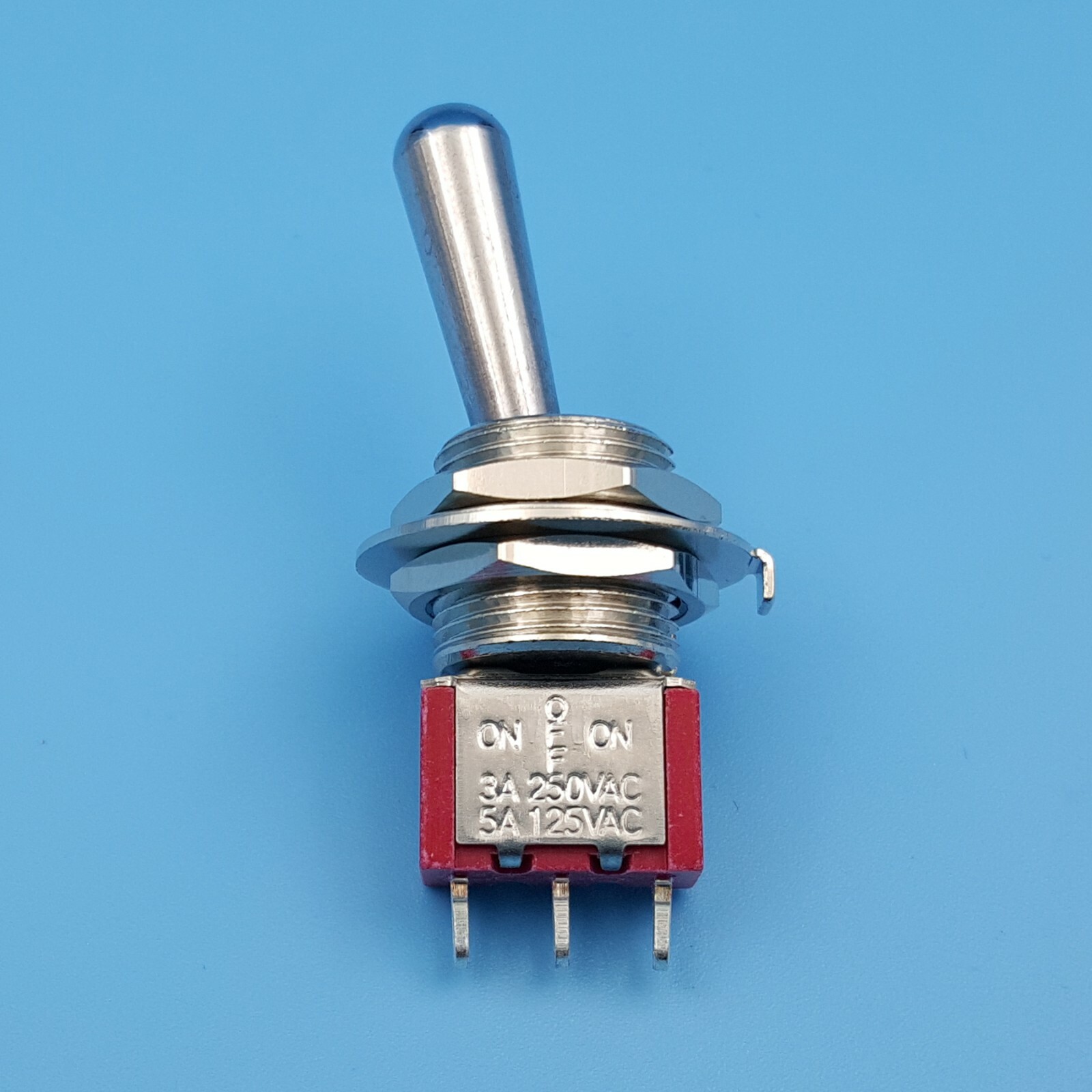 5Pcs SH T8014-Z1 3Pin 3-Gears ON-OFF-ON SPDT Large Handle Mini Toggle Switch
