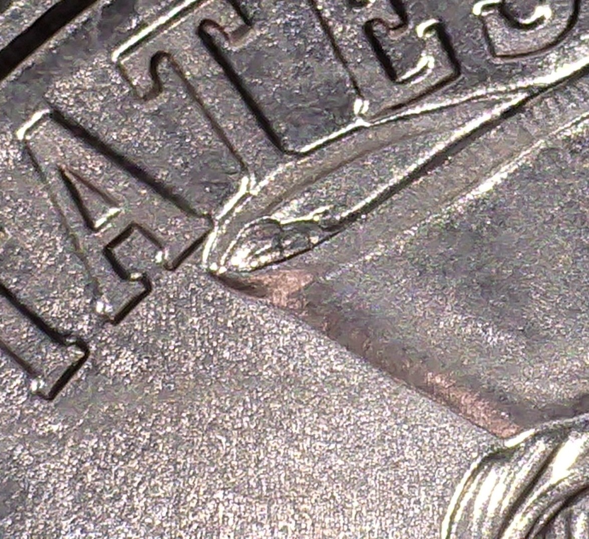 2026-P ERROR Quarter Hat Die Chip BU EARLY FIND Revolutionary War from OBW Roll