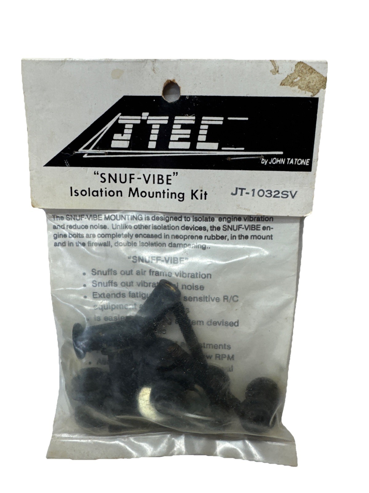NOS J'TEC SNUF-VIBE ISOLATED ENGINE MOUNT JT-1032SV  MADE IN USA Glow RC Engine