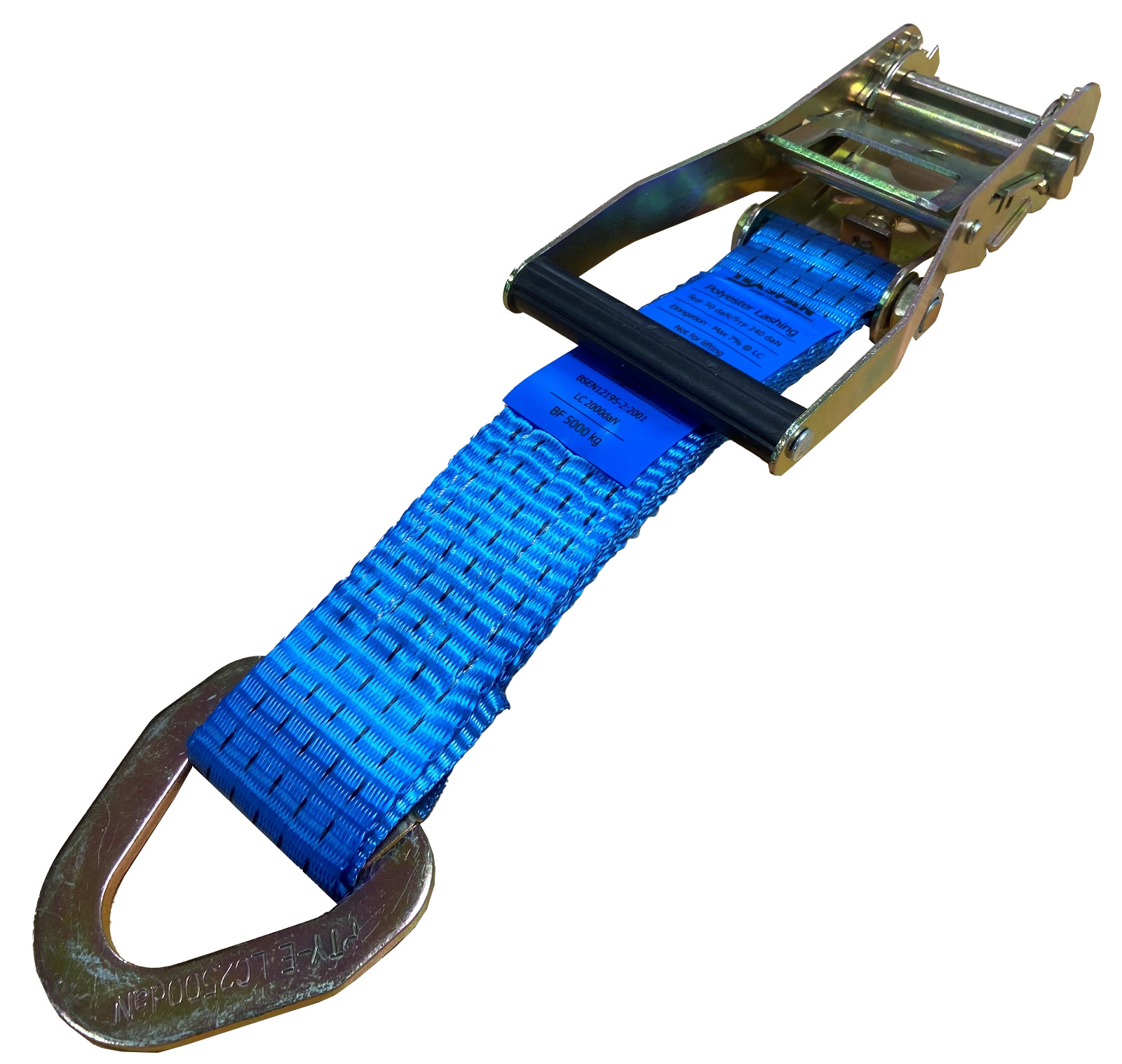 4PCS D Ring Ratchet Lashing Strap Blue 8M 5000KG Breaking Strength
