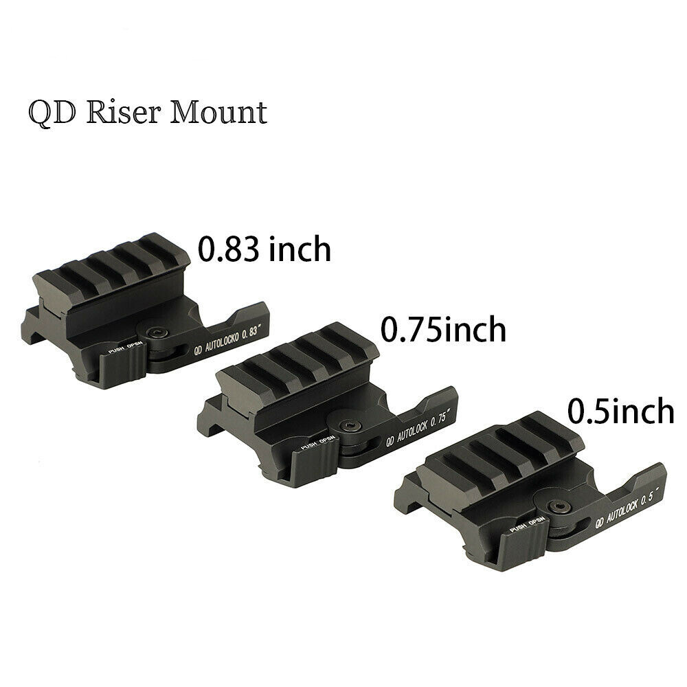 QD Riser Mount Rail Fit Picatinny Rail Mount Adapter Quick Release Rail Base