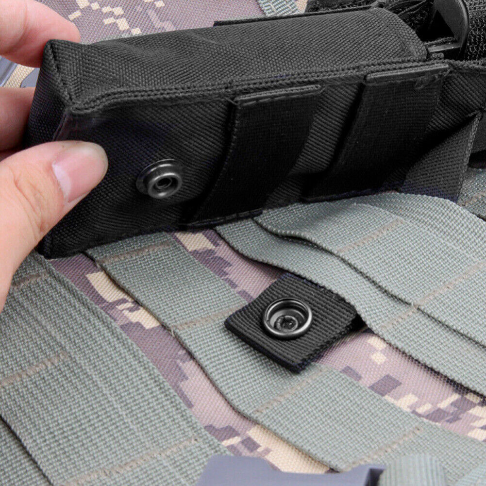 Tactical Molle Pouch Belt EDC Multi-Tool Knife Sheath Pouch Flashlight Holster