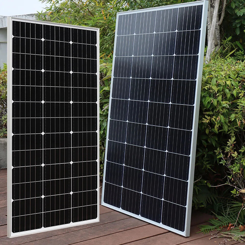 200W 100W 12V Mono Off-Grid Solar Panel PV Module for RV Marine Home Camping US