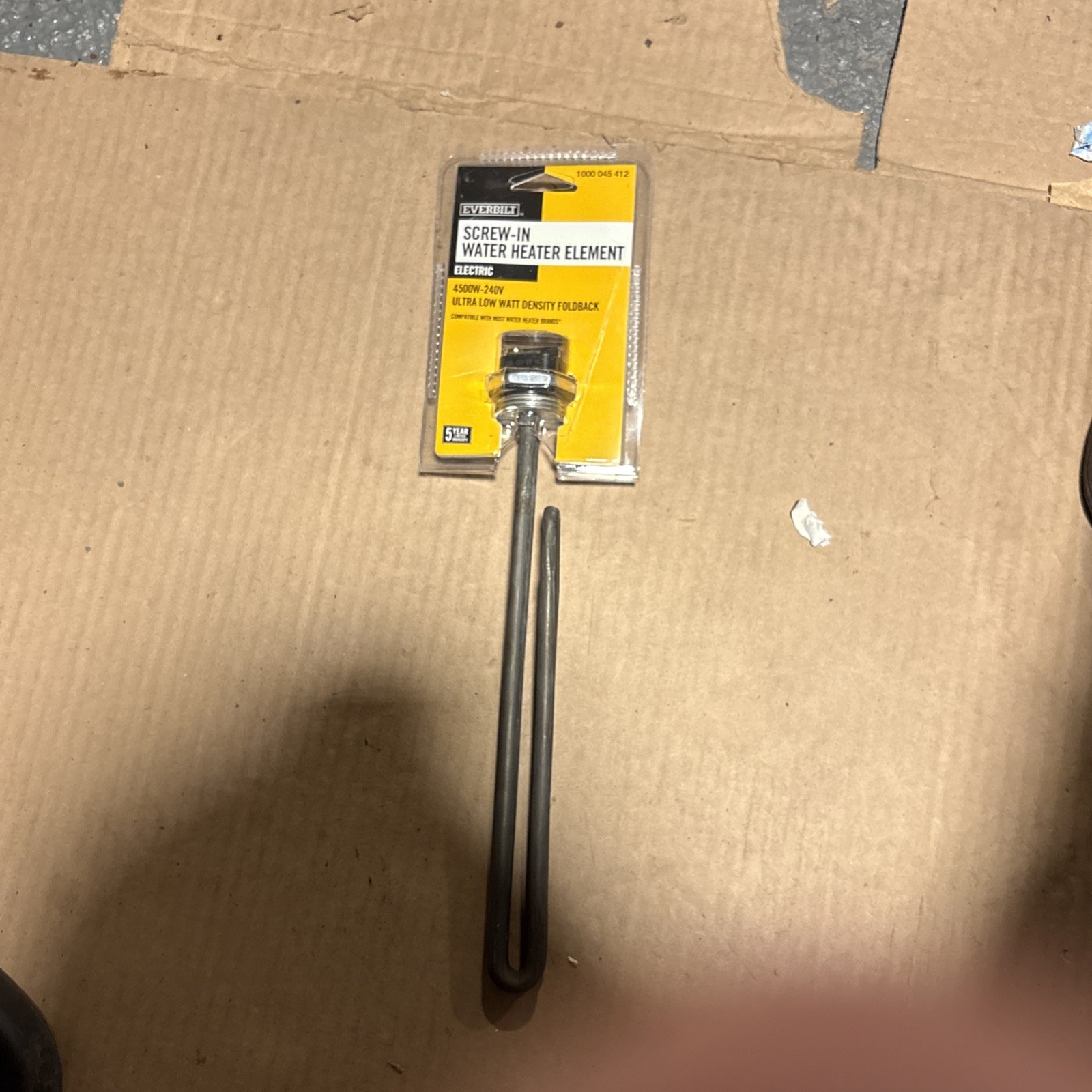 Everbilt Fold-Back Screw-In Alloy Water Heater Element Stainless Steel