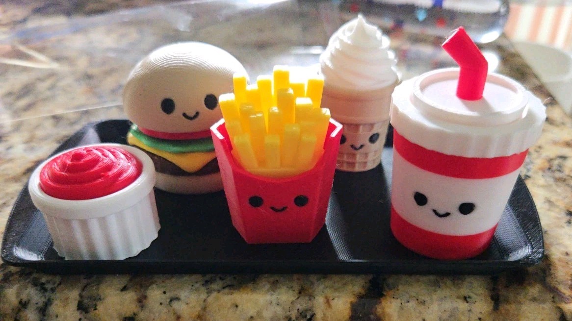 The Happy Meal, 3D Printed Lunch Time Clickers! 5 Clickers And A Tray Included!