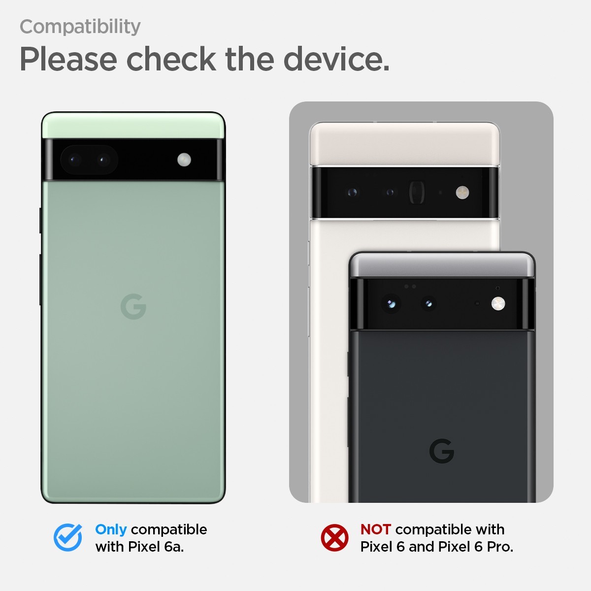 For Google Pixel 6a Case | Spigen [Rugged Armor] Shockproof Slim Cover