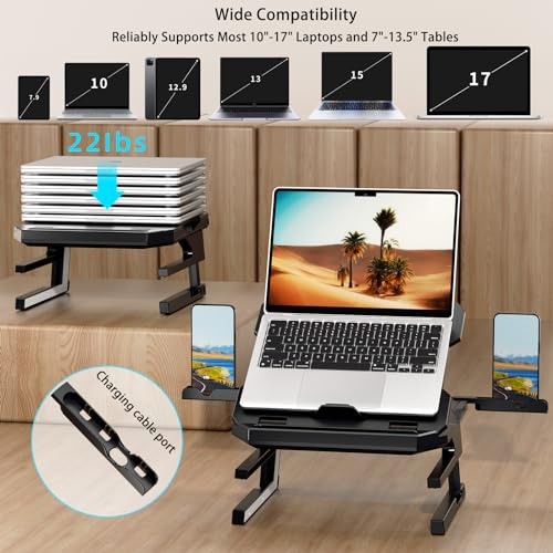 Laptop Stand for Desk, Phone Stand, Extended Laptops Riser, Elevator, Upgraded
