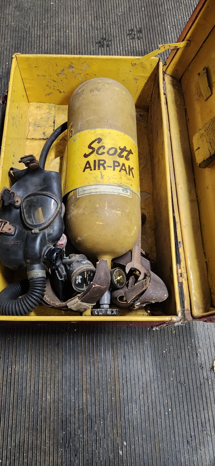 Scott Air-Pak SCBA Air Tank Bottle Cylinder 4500 PSI 30 Minute MFG 1950