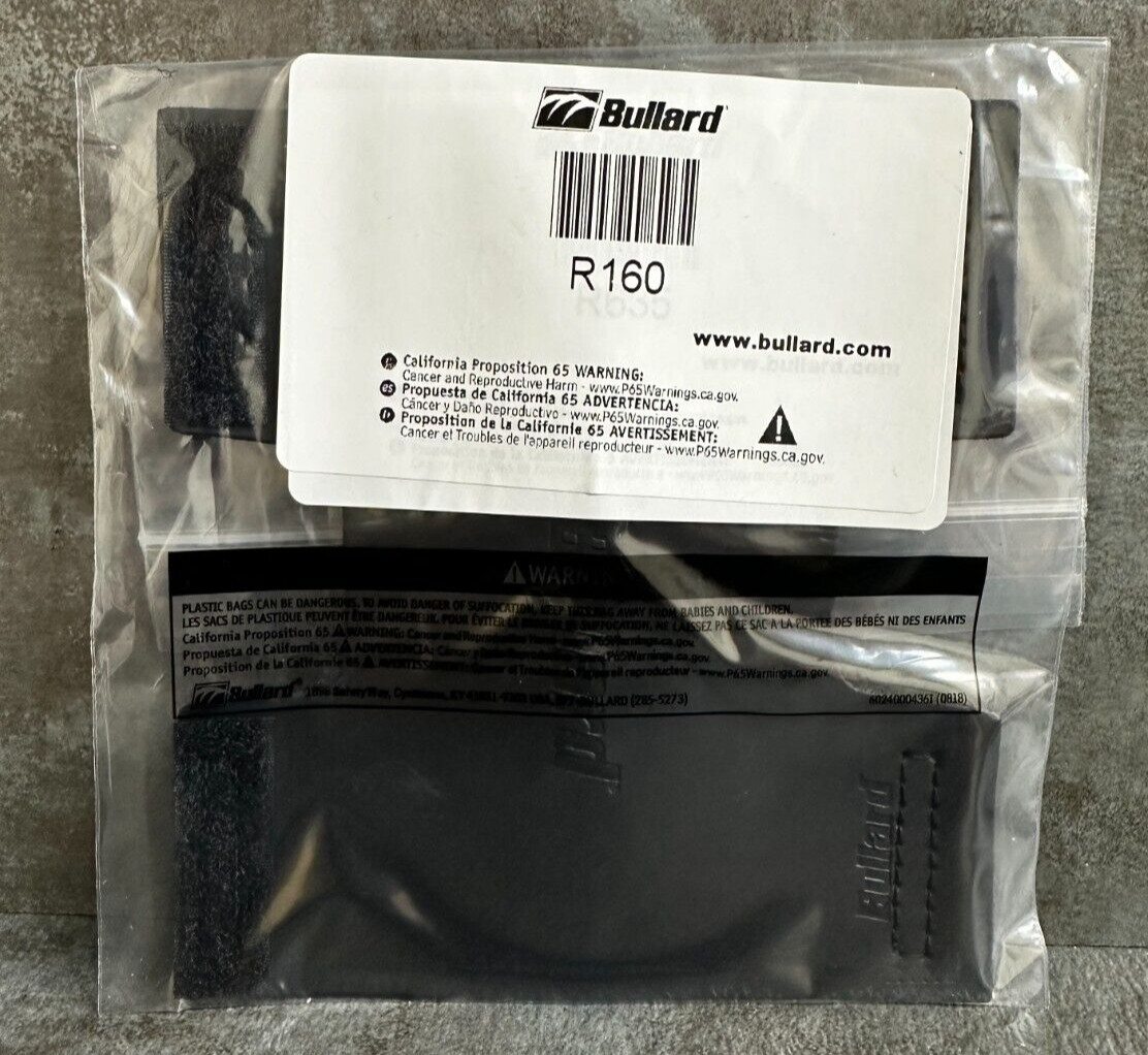 Bullard R160 Black Padded Ratchet Cover for fire helmet, new