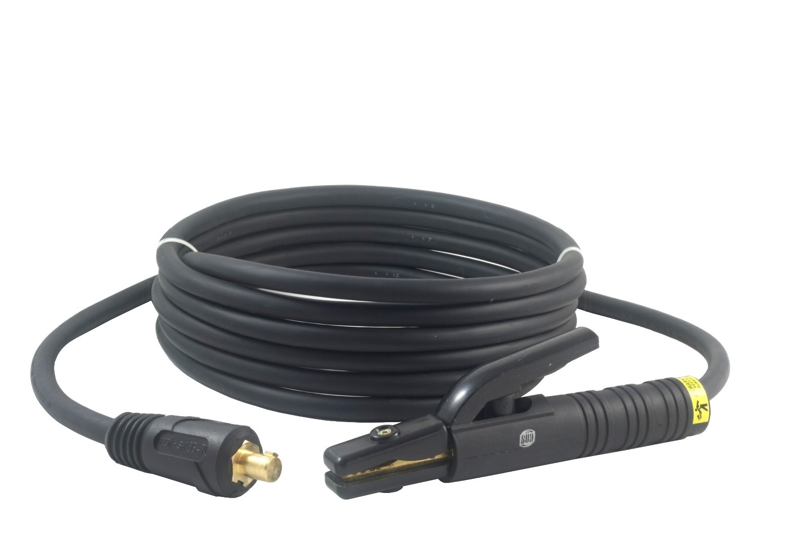 200 Amp Electrode Holder Welding Lead Dinse 35-70 Connector #2 cable (25 FEET)