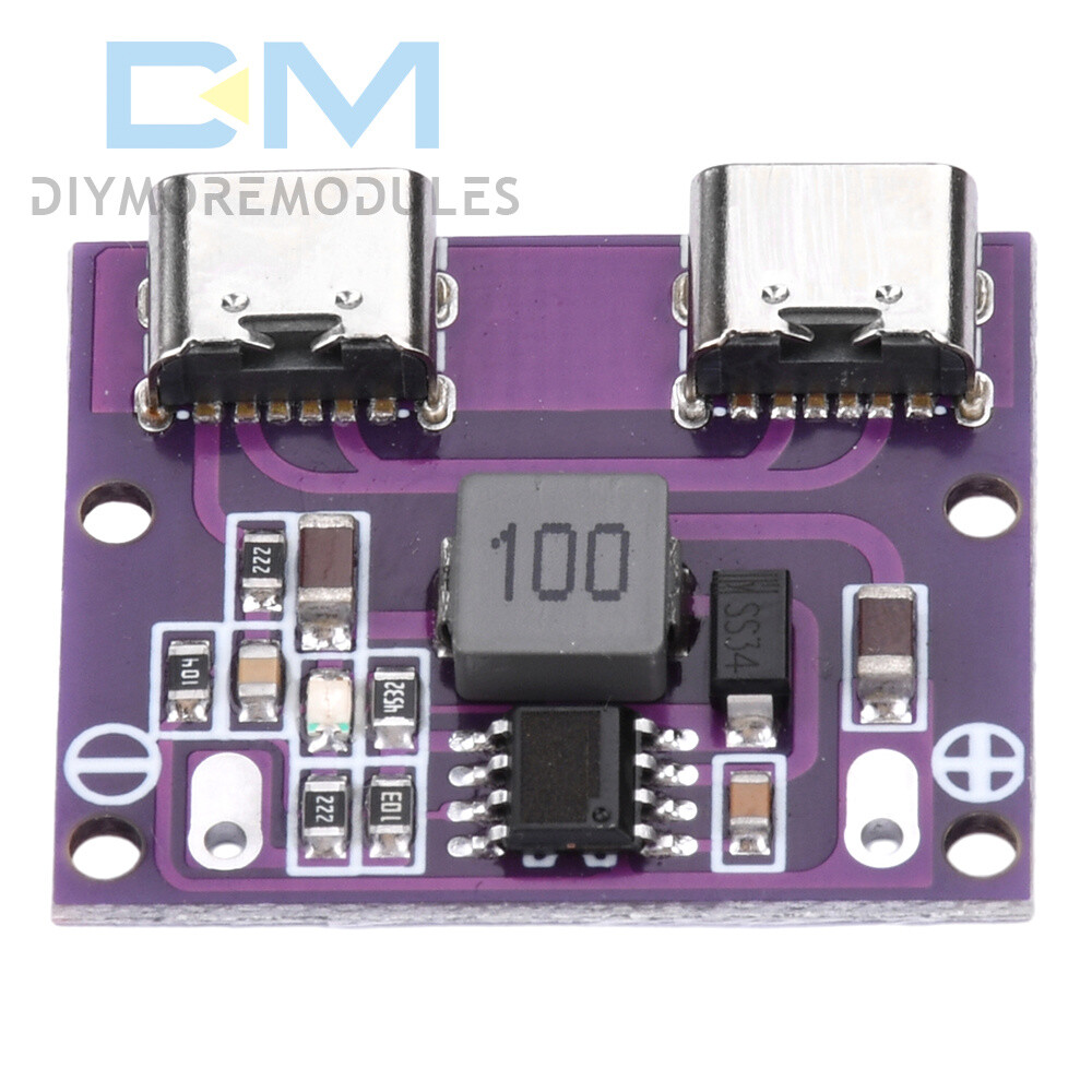 DC 6V-36V to 5V 3A DC-DC Dual Type-C Interface Step-Down Module Charging Module