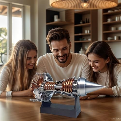 11-Inch Turbofan Engine Model Kit - Realistic 3D Printed Jet Engine Display Toy,