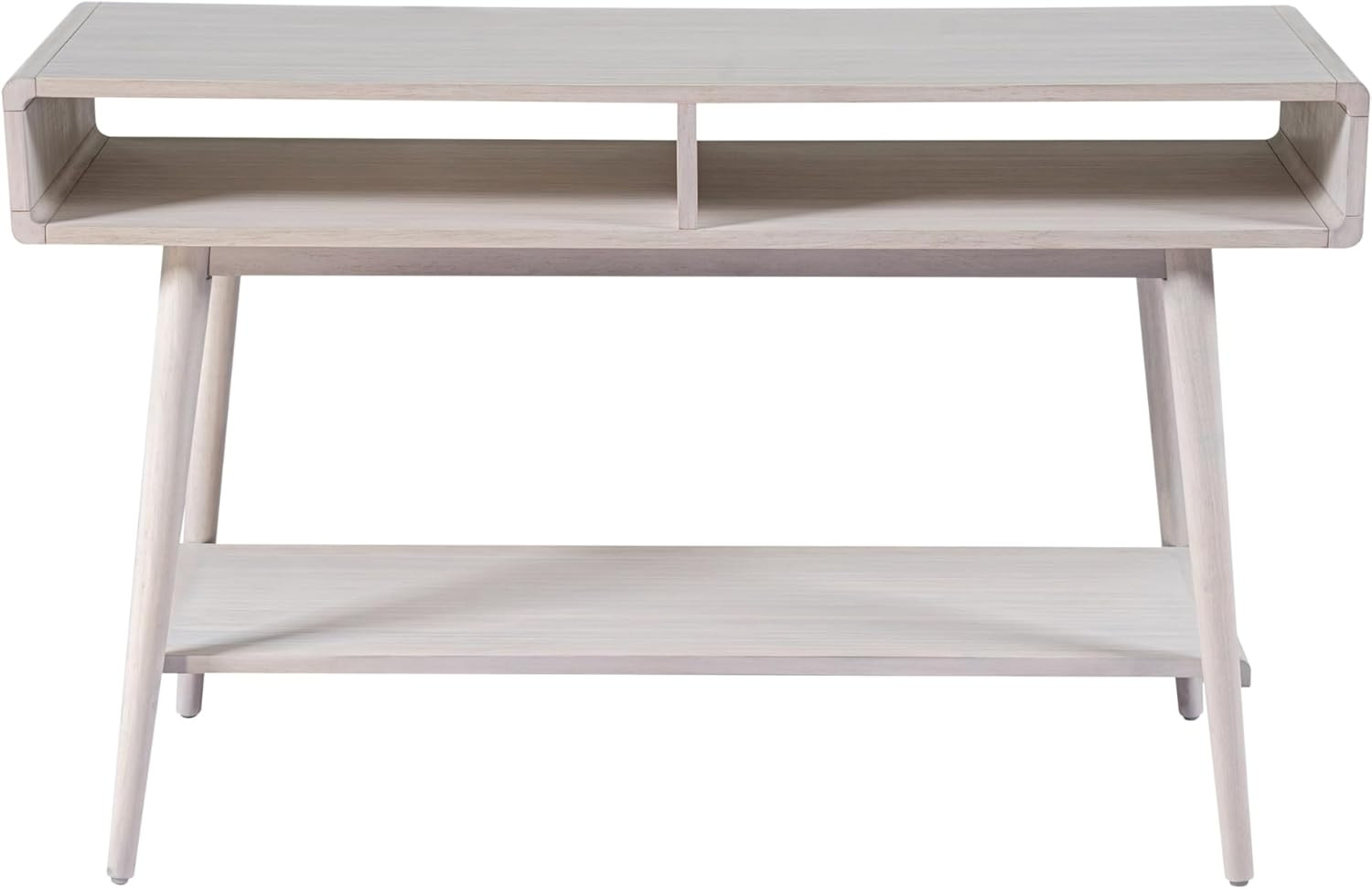 Stylish Cambria Console Table in Zebrano Whitewash Finish