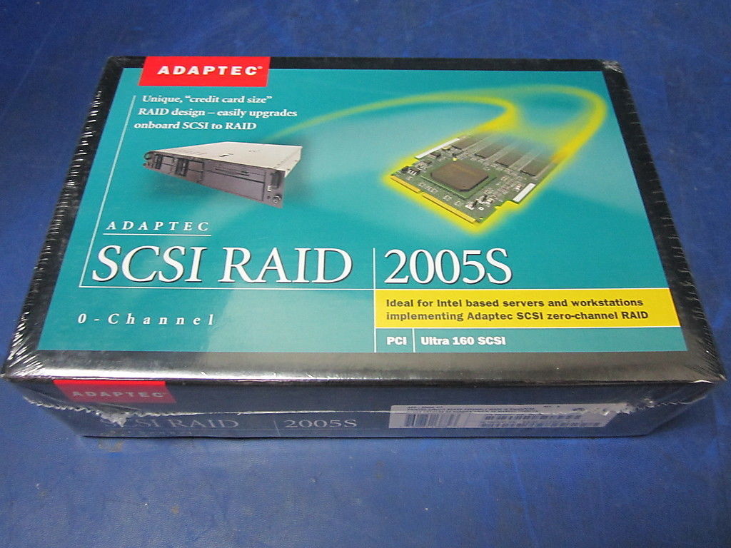 Adaptec 2005s - BRAND NEW - RAID 0-Channel PCI Card Upgrade Ultra 160 SCSI Intel