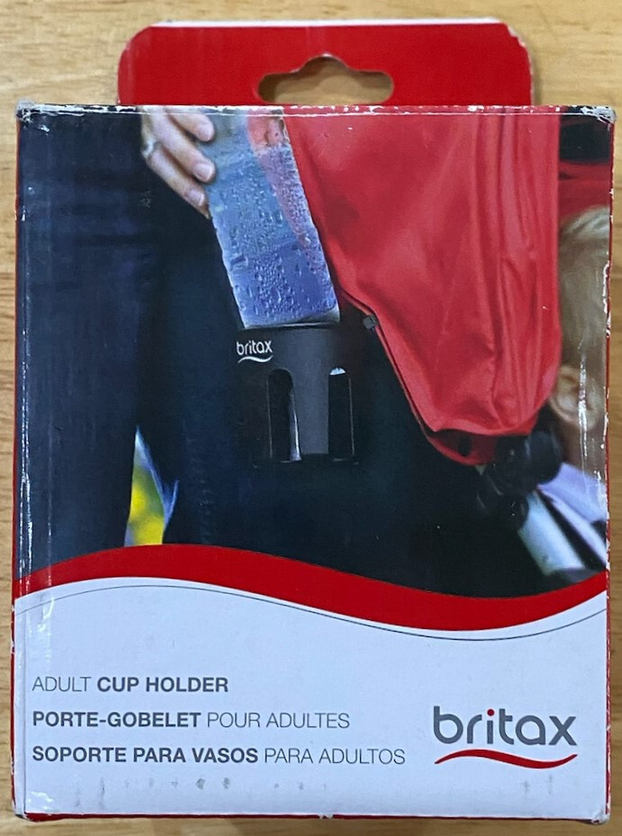 Britax ~ Adult Cup Holder ~ Stroller Accessory ~ S857000 ~ Black ~ Brand New