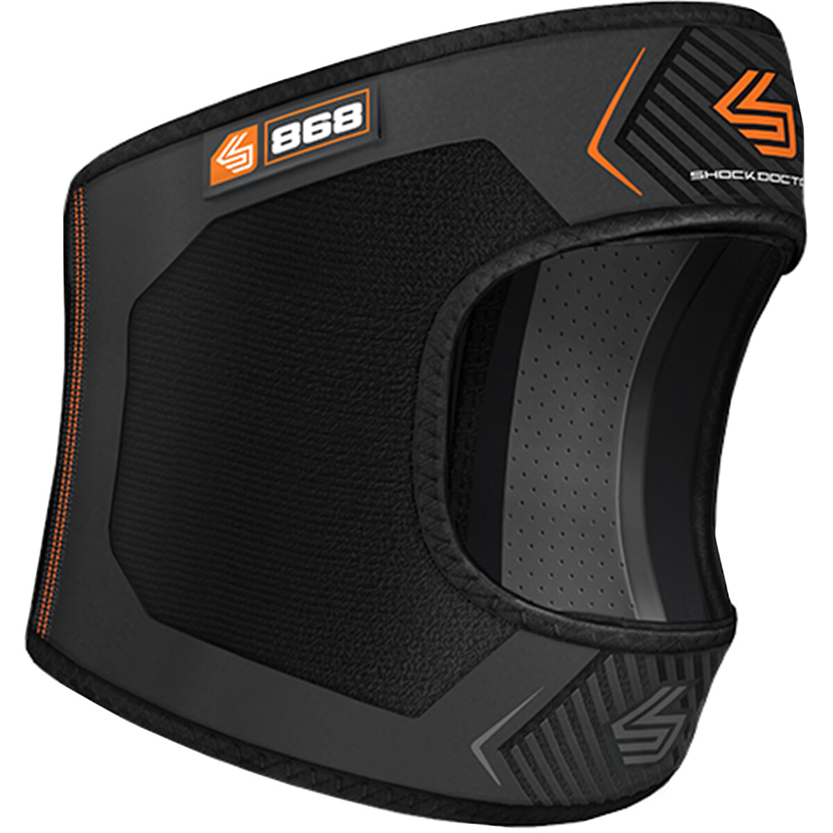 Shock Doctor Knee/Patella Support Wrap with Dual Strap Compression - Black