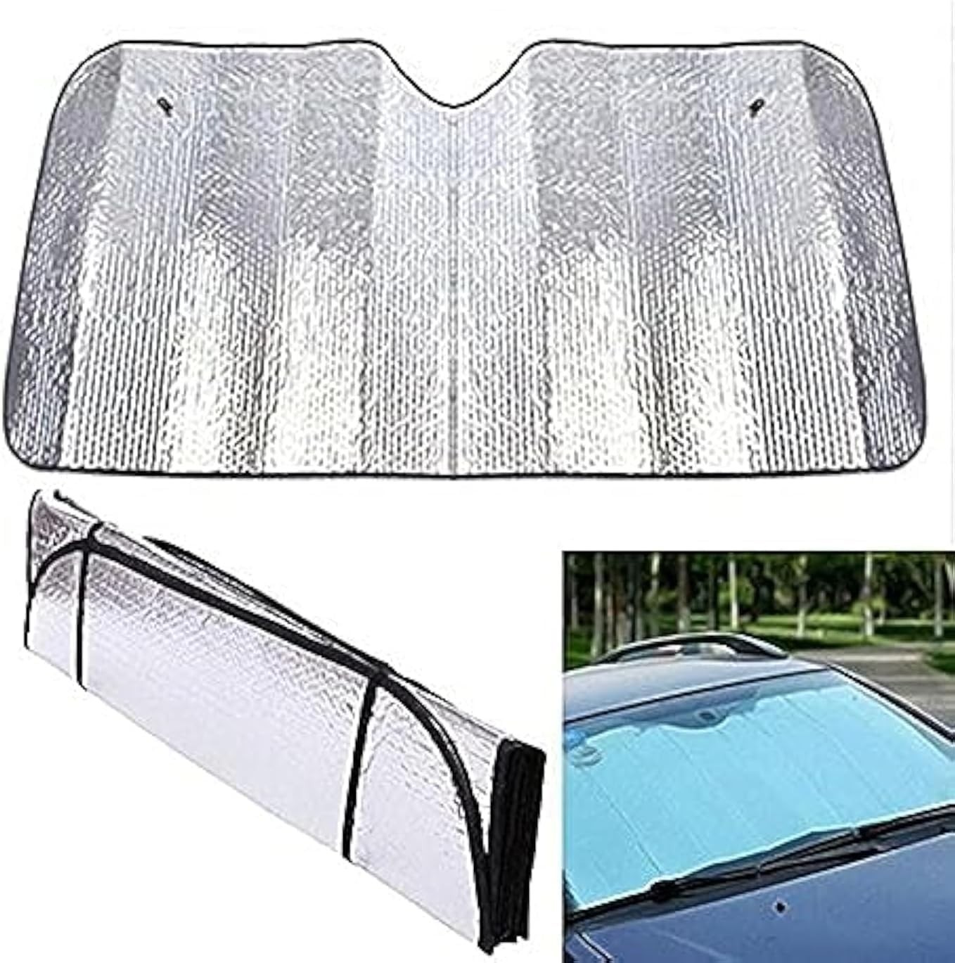 Efficient Reflective Windshield Sunshade - Lightweight & Protects Against Heat